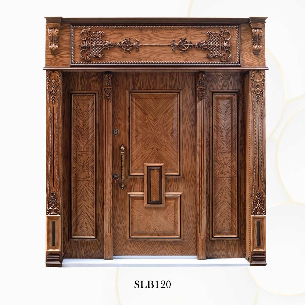 درب لابی دو لنگه سلطنتی تاج‌دار کد SLB120