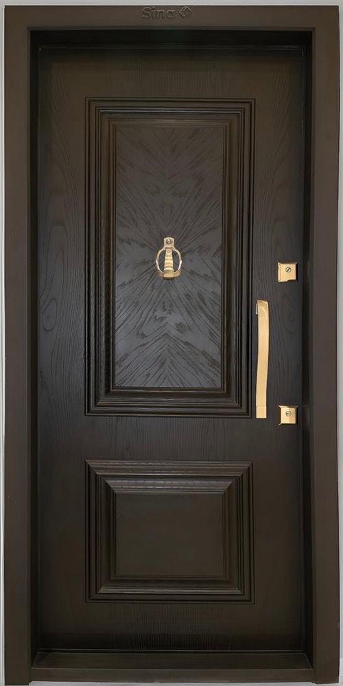 درب لوکس گردویی دستگیره قوسی کد SM-WALNUT